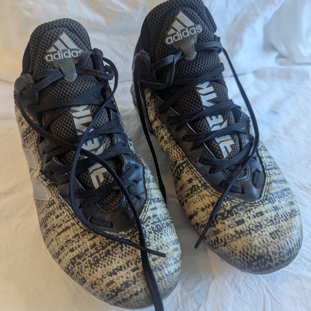 Adidas Cleats Men's Sz 10.5 Black/Silver